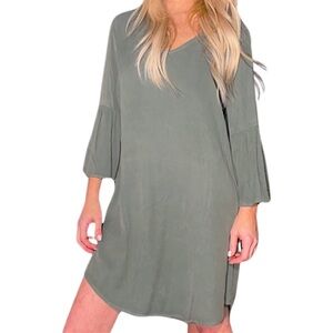 MAVEN WEST Ruffle Shirt Tail Dress